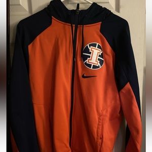 Vintage Illinois Nike Full Zip Hoodie Medium